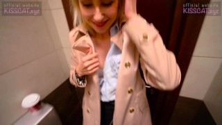 Public Agent – 18 Babe Suck Dick in Toilet Wendis & Drink Coffe with Cum / Kiss Cat