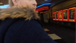 Public Cum Walk – Blonde Nervously Swallows Huge Cum Mouthful At The Mall!