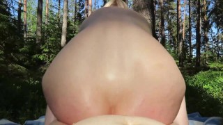 Cute Tight Pussy Teen Rides a Cock And Swallows a HUGE Load In Public Place