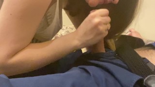 The best slobbering blowjob from a schoolgirl, just invited to watch TV on the list